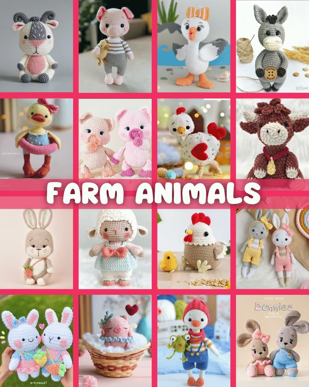 Amigurumi pattern examples